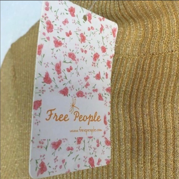 Free People French Girl Mini Dress in Gold Size XS - Picture 6 of 7